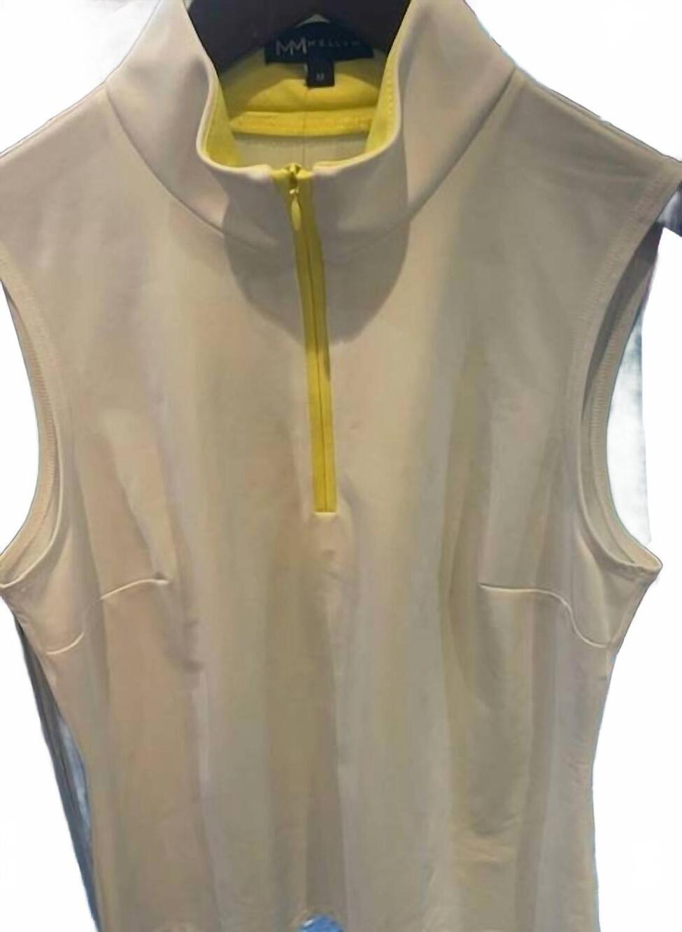 NEW MELLY M women's delray top in white/yellow